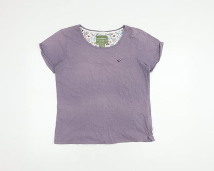 Brasher Women's Purple T-Shirt, Size 14, Short Sleeve, Casual
