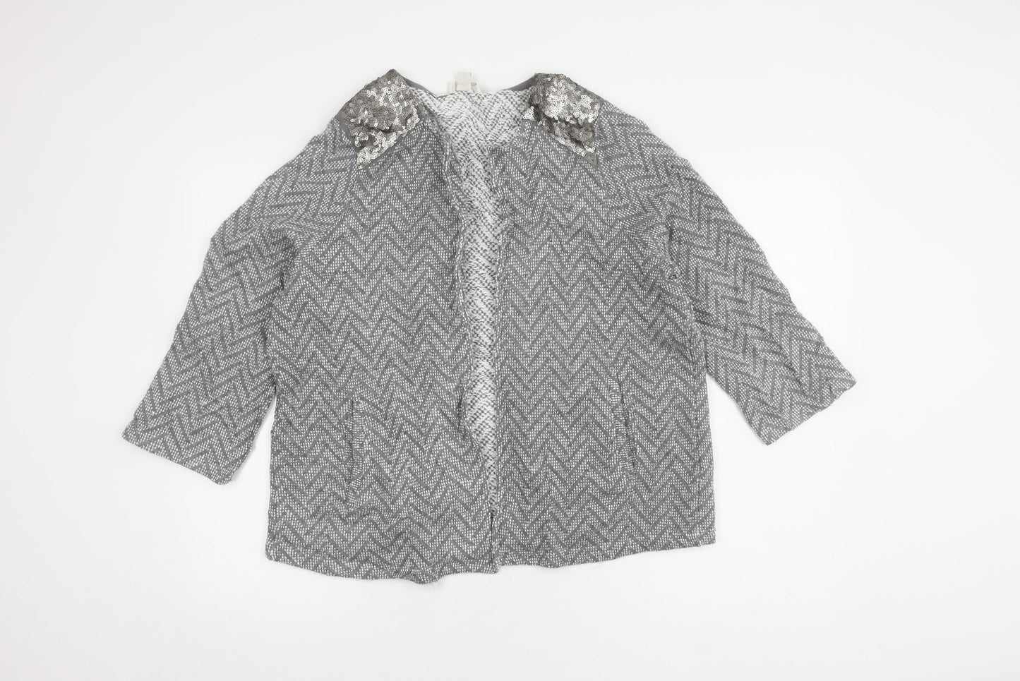 Womens UK Size 18 Monsoon Grey Cape Jumper