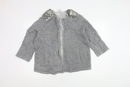 Womens UK Size 18 Monsoon Grey Cape Jumper