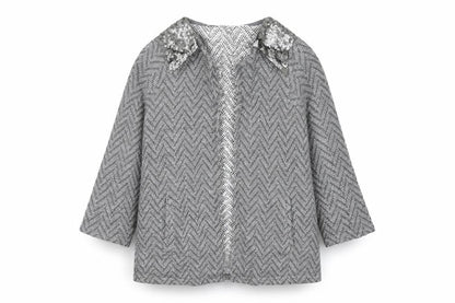 Womens UK Size 18 Monsoon Grey Cape Jumper