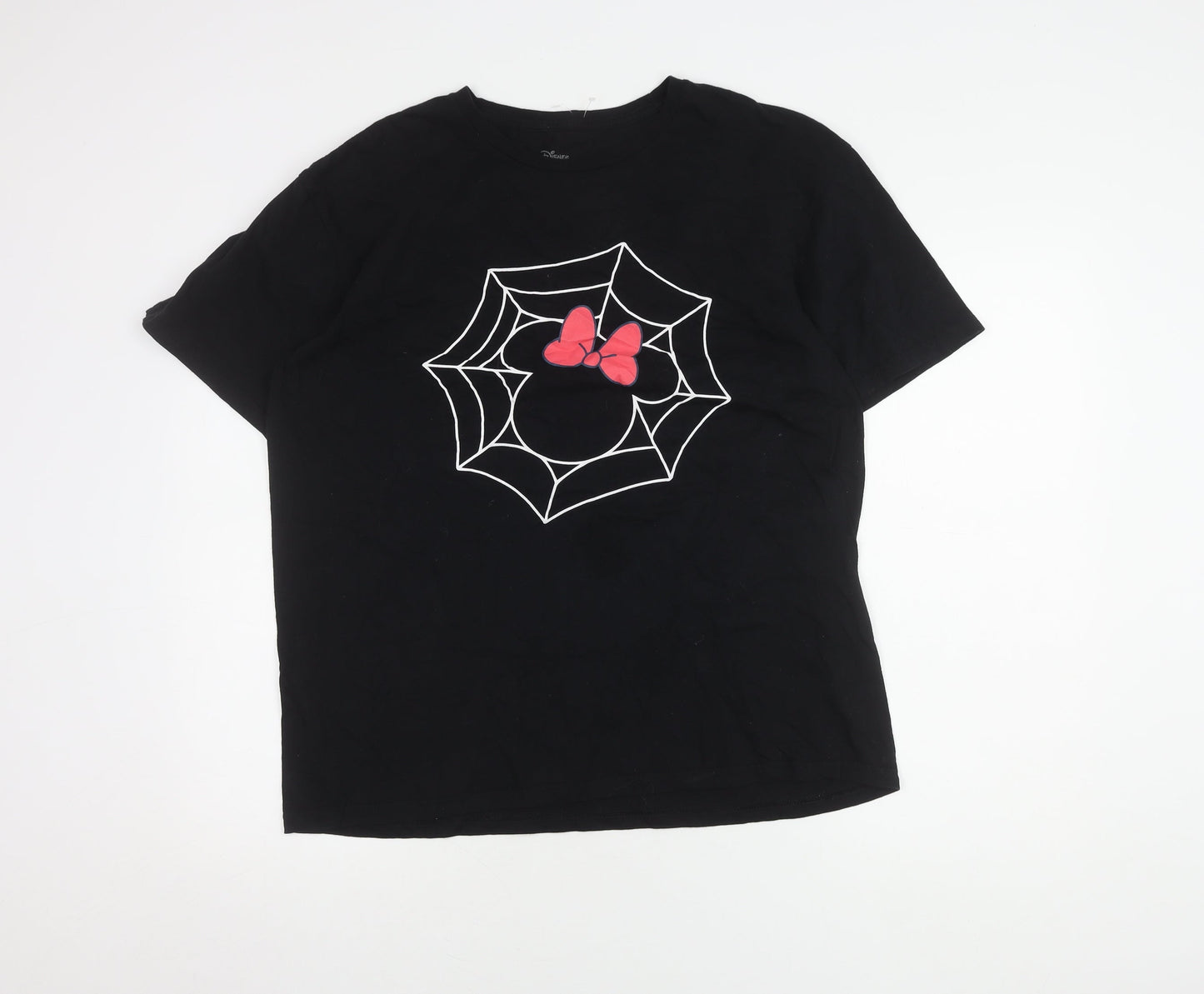 Womens UK Size L Disney Black Basic T-Shirt