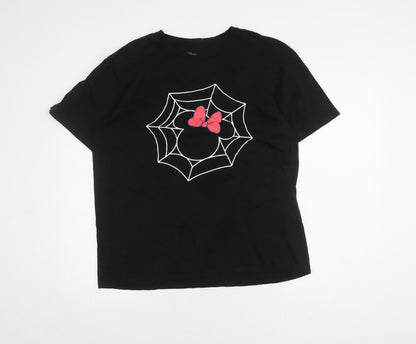Womens UK Size L Disney Black Basic T-Shirt
