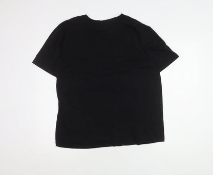 Womens UK Size L Disney Black Basic T-Shirt