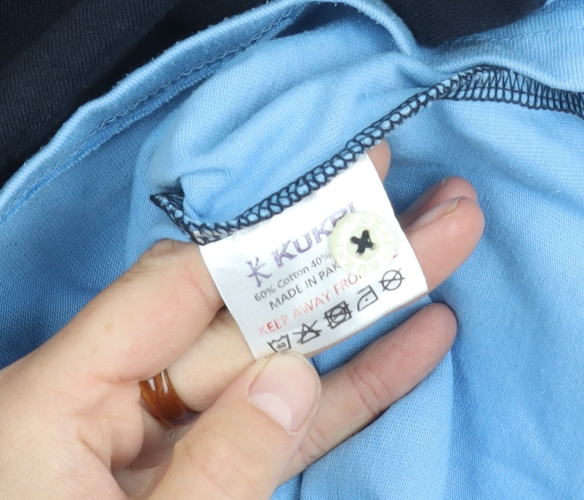 Kukri Men's Black Blue Polo Shirt S Sports Collared