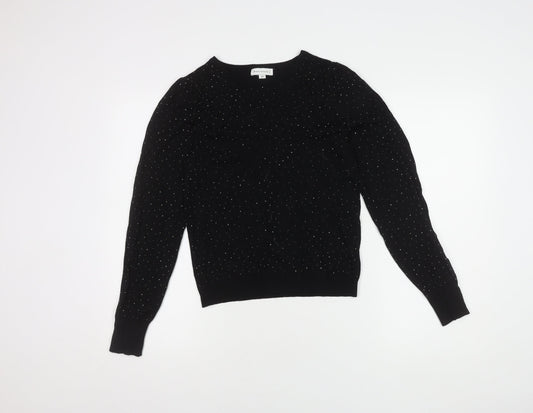 Womens UK Size 10 Warehouse Black Pullover Jumper