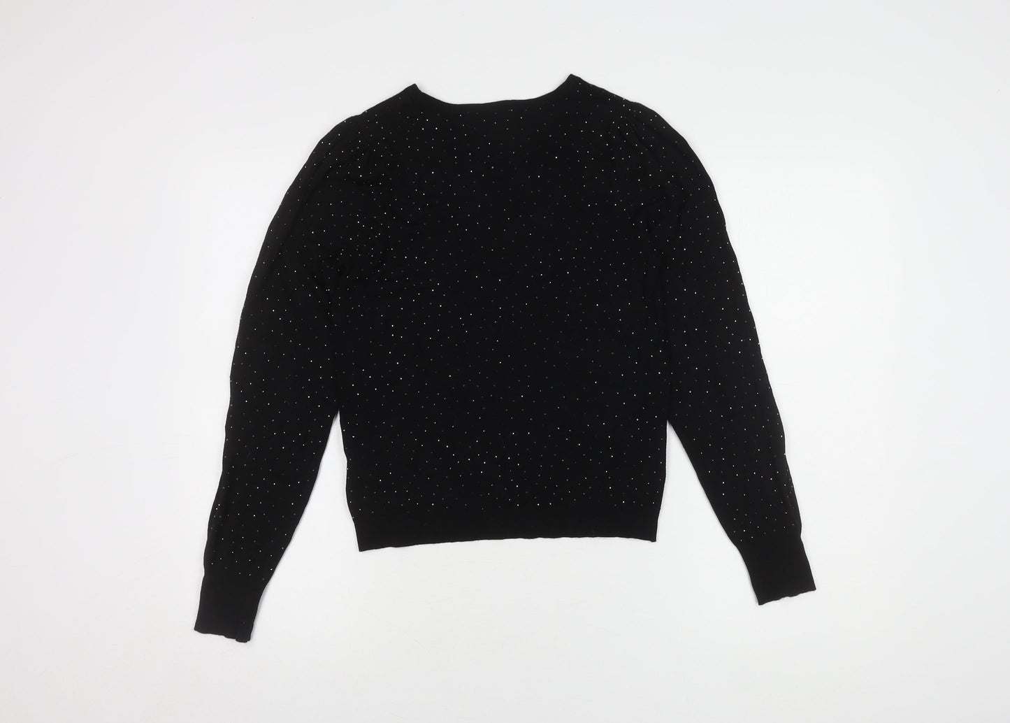 Womens UK Size 10 Warehouse Black Pullover Jumper