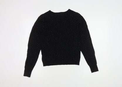 Womens UK Size 10 Warehouse Black Pullover Jumper