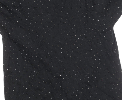Womens UK Size 10 Warehouse Black Pullover Jumper