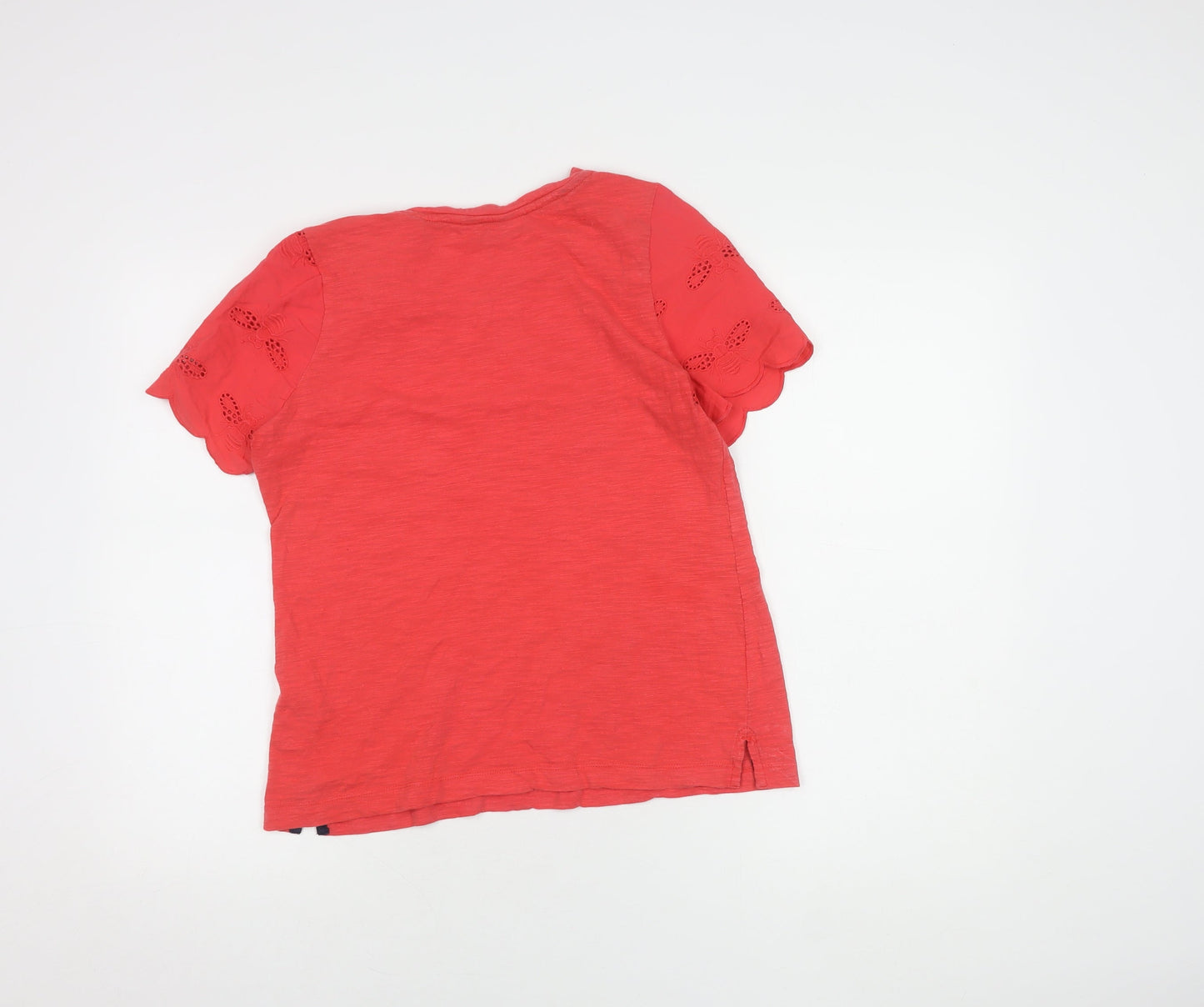 Womens UK Size 10 Joules Red Basic T-Shirt