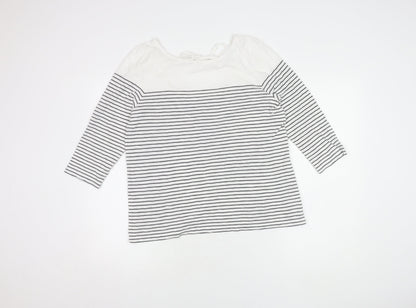 Womens UK Size 14 The White Company White Basic T-Shirt