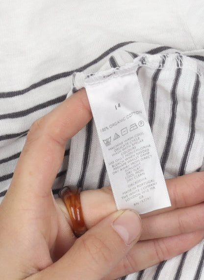 Womens UK Size 14 The White Company White Basic T-Shirt