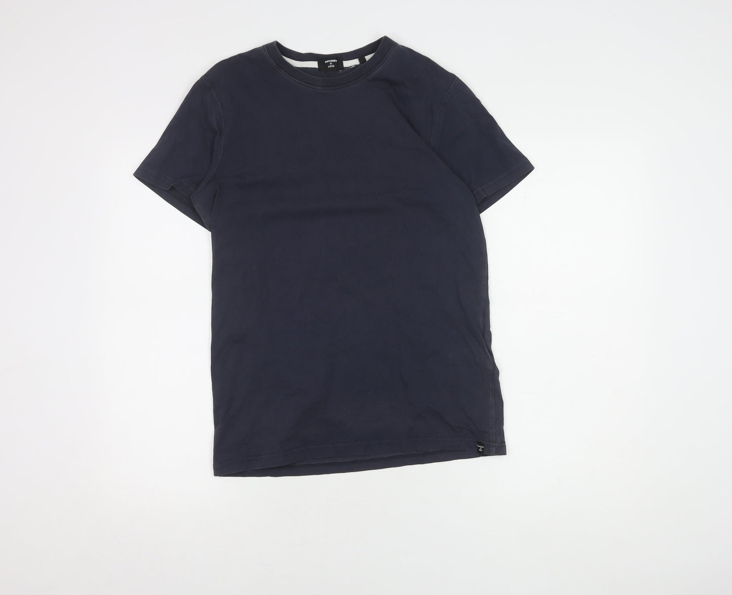 Superdry Men's Blue XS Solid Crew Neck T-Shirt