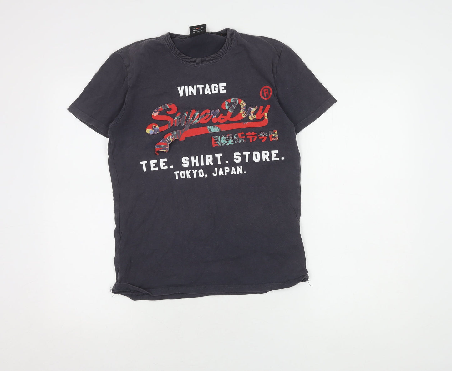 Unisex Adults UK Size XS Superdry Black Basic T-Shirt