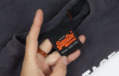 Unisex Adults UK Size XS Superdry Black Basic T-Shirt