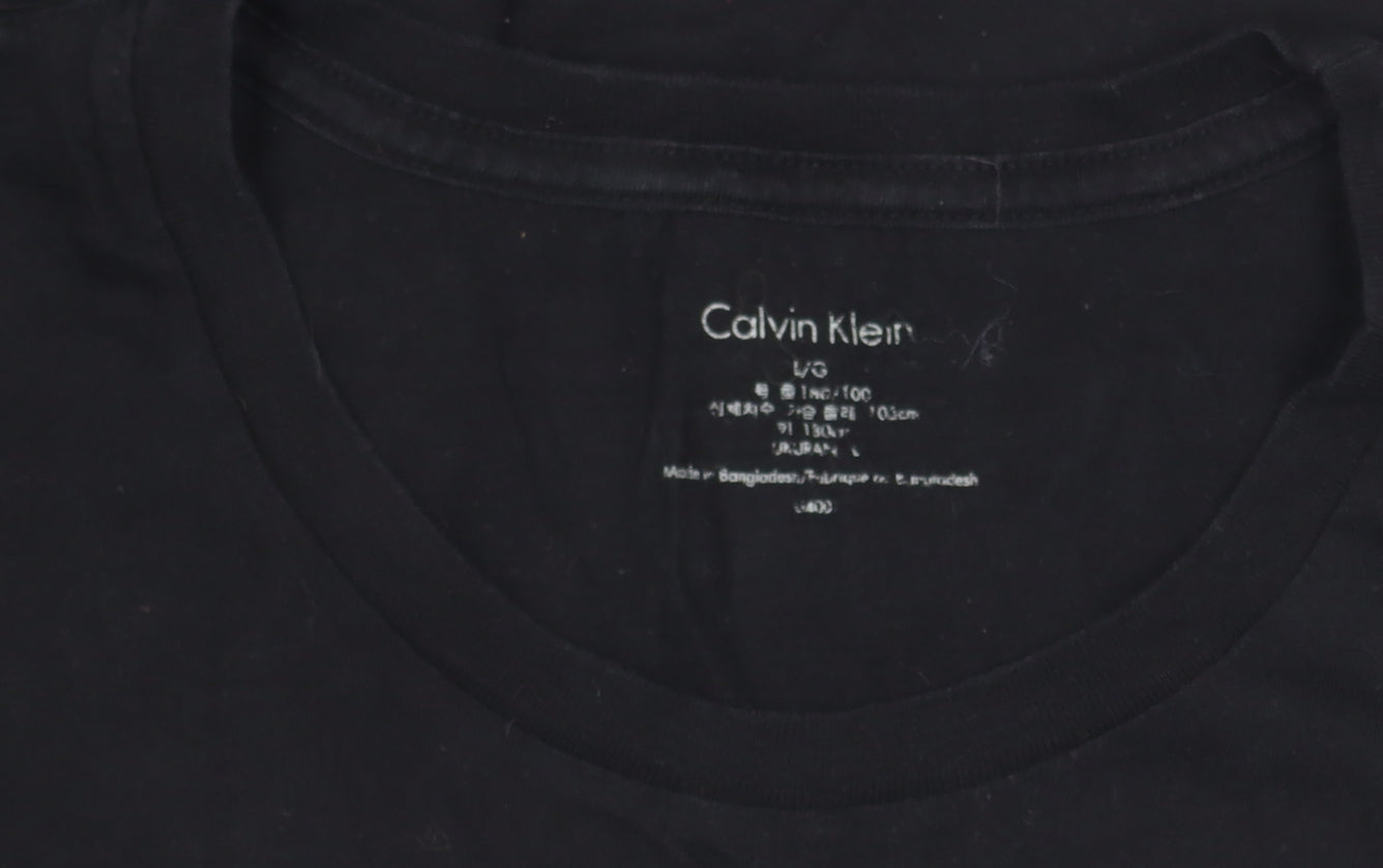 Mens UK Size L Calvin Klein Black  T-Shirt