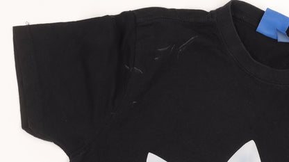 Adidas Men's Black Graphic Print T-Shirt, Size S