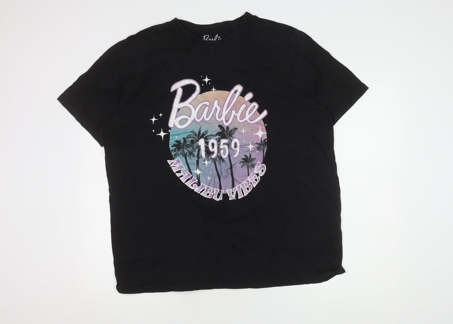 Womens UK Size XL TU Black Basic T-Shirt