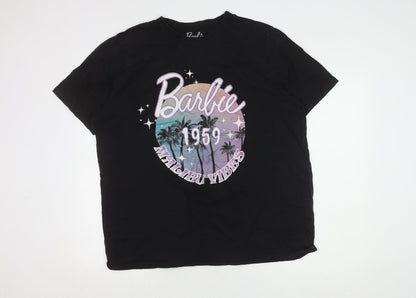Womens UK Size XL TU Black Basic T-Shirt