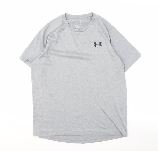 Under Armour Men's Grey T-Shirt - Size S, Activewear