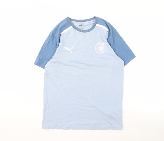 Puma Men's Blue Sports T-Shirt, Size S, Short Sleeve