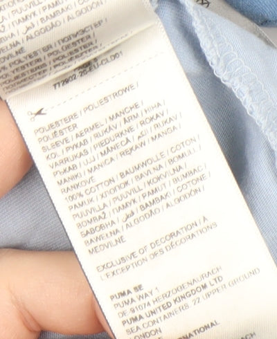 Puma Men's Blue Sports T-Shirt, Size S, Short Sleeve