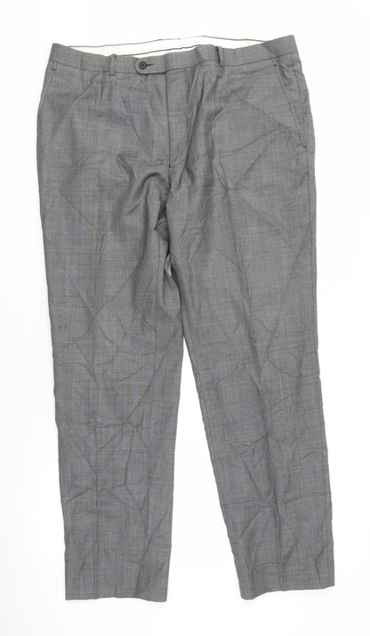 Paul Costelloe Men’s Grey Wool Trousers 40R