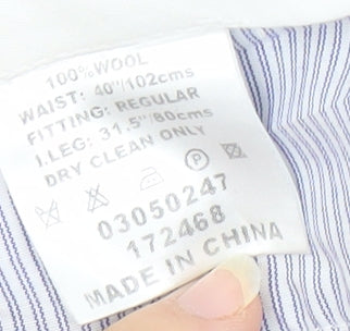 Paul Costelloe Men’s Grey Wool Trousers 40R