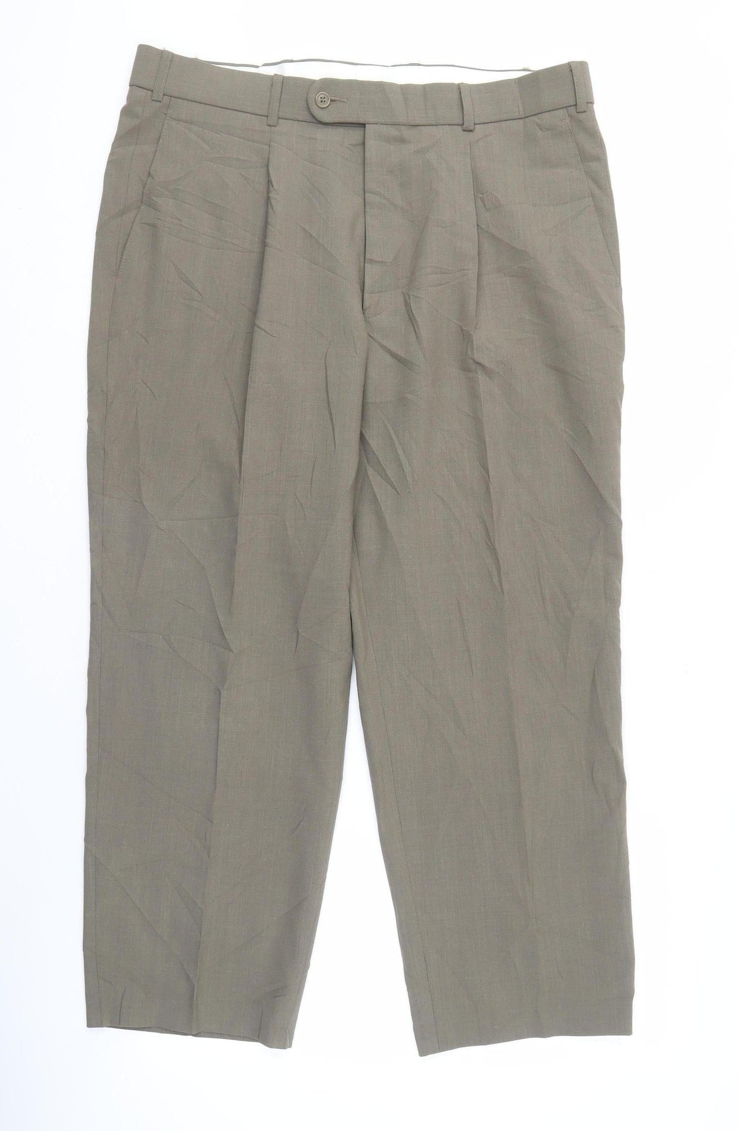 Burton Menswear Brown Trousers, Men's 38 in Straight Leg