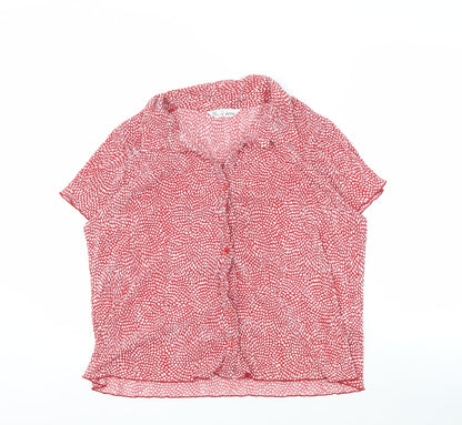 Womens UK Size 20 BHS Red Basic Blouse