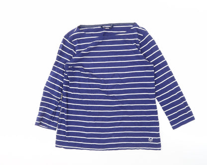 Crew Clothing Women’s Blue Striped T-Shirt, Size 10