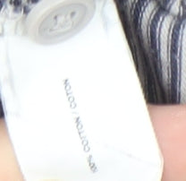 Gap Men’s Grey Striped Polo Shirt L