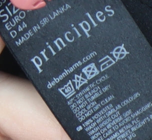 Principles Women's Black Geometric Dress, Size 18