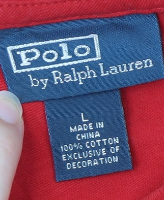 Polo Ralph Lauren Red Men's Cotton T-Shirt Size L