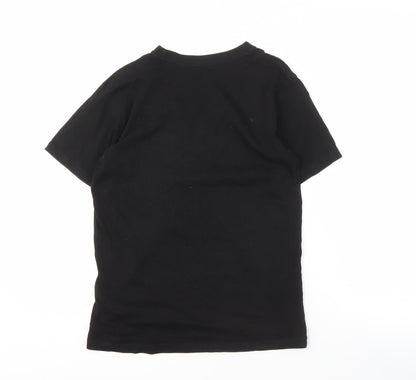 Rip Curl Boys Black Cotton T-Shirt, Size 12, Short Sleeve