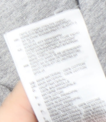 Adidas Men's Grey M Logo T-Shirt, Cotton, Graphic Print