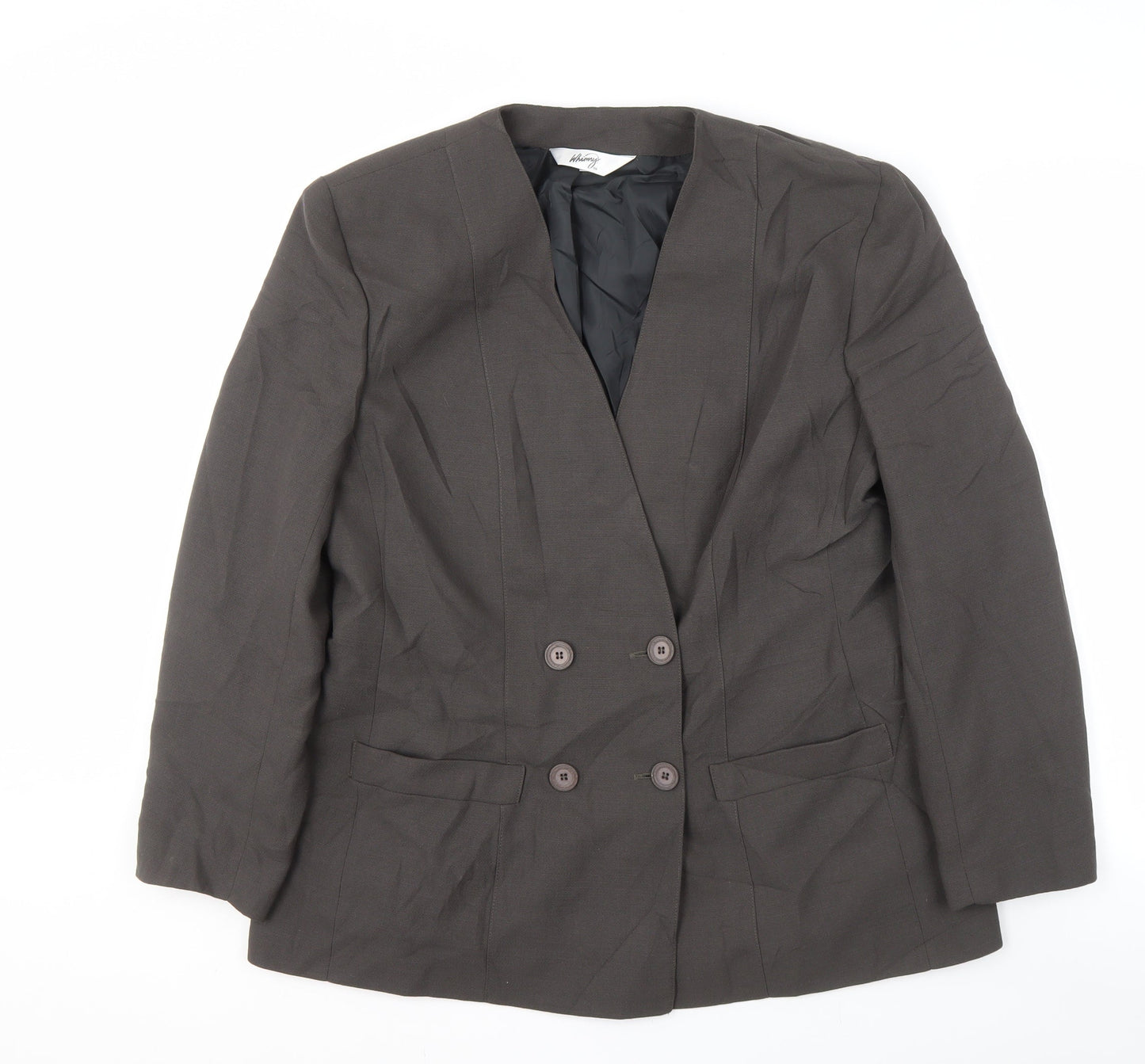 Whimsy Women's Brown Classic Suit Jacket Size 16