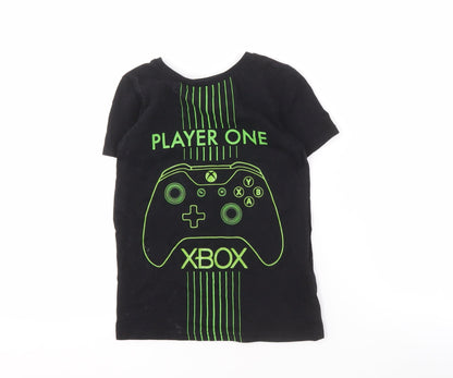 Marks and Spencer Boys Black Graphic Xbox T-Shirt 6-7 Years