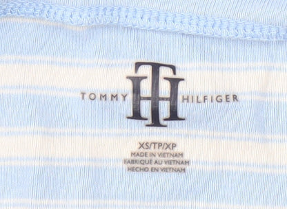 Womens UK Size XS Tommy Hilfiger Blue Basic T-Shirt