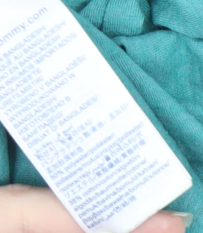 Tommy Jeans Men's Green M T-Shirt, Short Sleeve, Logo Detail