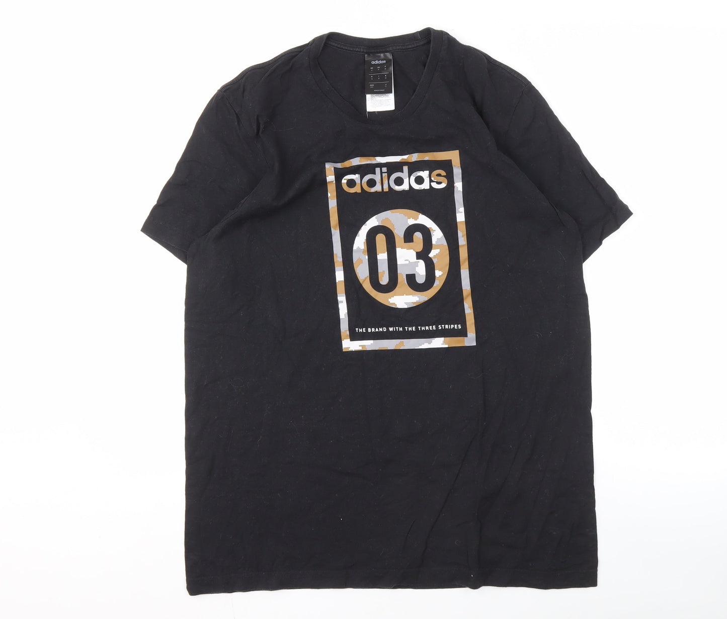 Mens UK Size M adidas Black  T-Shirt
