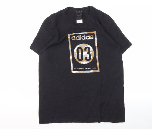 Mens UK Size M adidas Black  T-Shirt