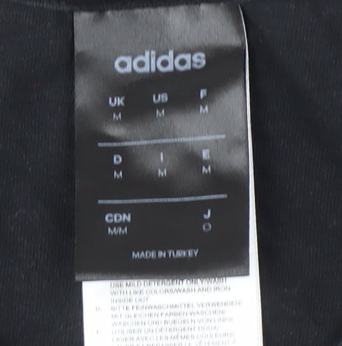 Mens UK Size M adidas Black  T-Shirt