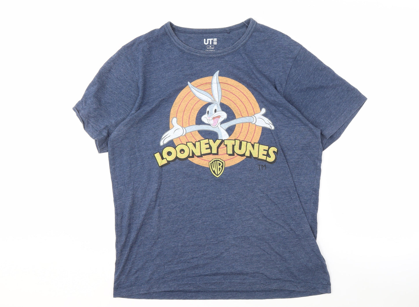 Uniqlo Men's Blue Looney Tunes Graphic T-Shirt M