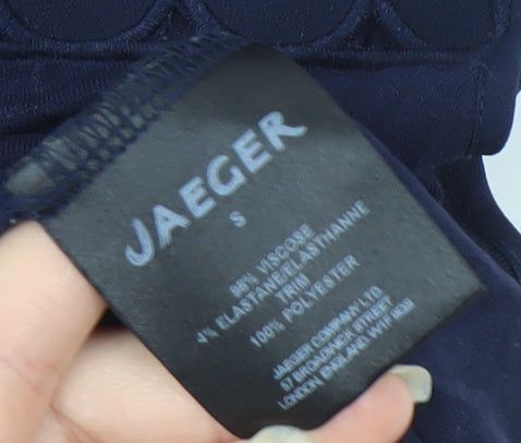 Womens UK Size S Jaeger Blue Basic Tank