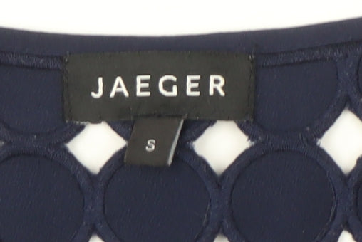 Womens UK Size S Jaeger Blue Basic Tank