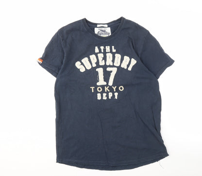 Superdry Men's Blue T-Shirt, Size L, Graphic Print