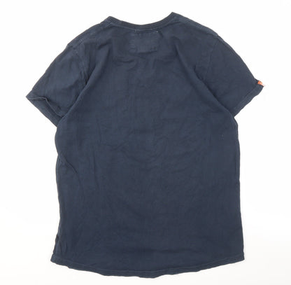 Superdry Men's Blue T-Shirt, Size L, Graphic Print