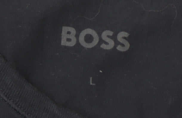 Mens UK Size L Boss Blue  T-Shirt
