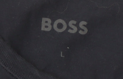 Mens UK Size L Boss Blue  T-Shirt