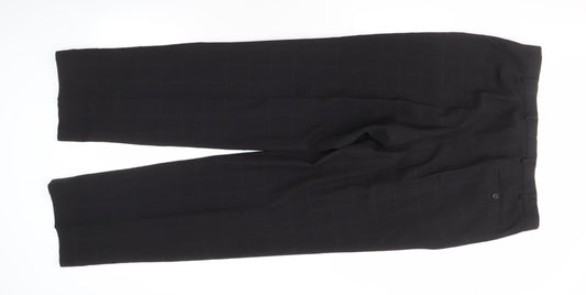 Marks and Spencer Men's Black Check Dress Pants, Size 36